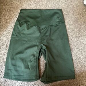Gymshark Green Bike Shorts High-Waisted Performance